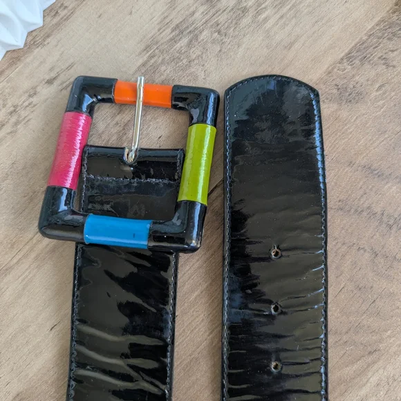 Leatherock Vintage Black Leather Belt - Picture 7 of 10